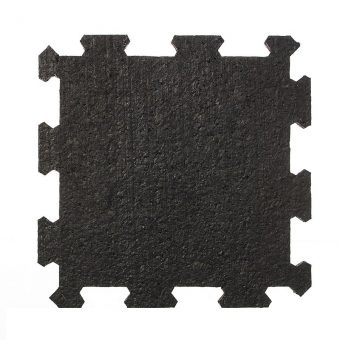 Černá pryžová modulární fitness deska (střed) SF1050 - délka 95,6 cm, šířka 95,6 cm a výška 1,6 cm